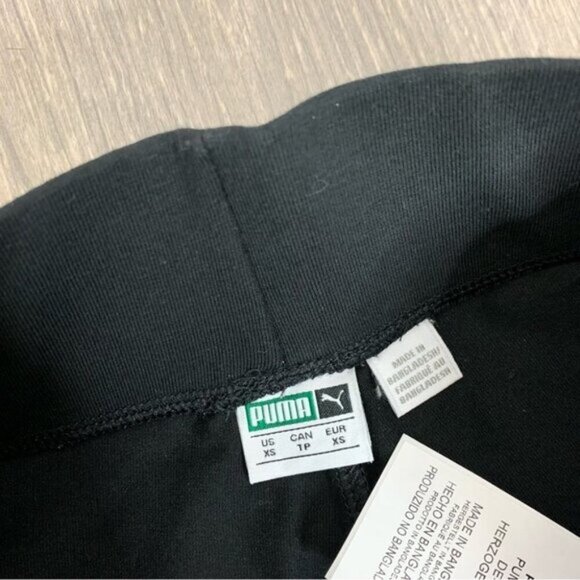 Puma Classics Biker Shorts 7" White Stripe Black High Rise Waisted Size XS - Picture 10 of 14